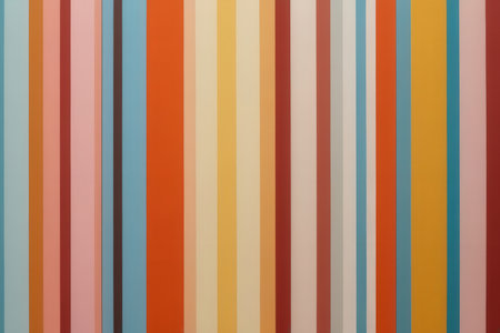 Background of colorful vertical stripes. Vertical stripes pattern. Abstract striped background.の写真素材