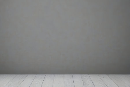 White wood floor and concrete wall background. 3d render illustration.の写真素材