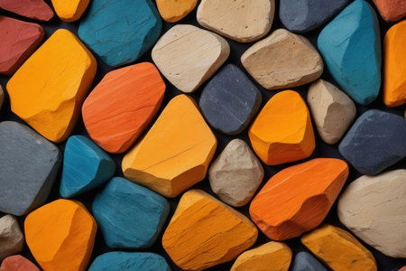Colorful stone pebbles as background texture, close-upの写真素材