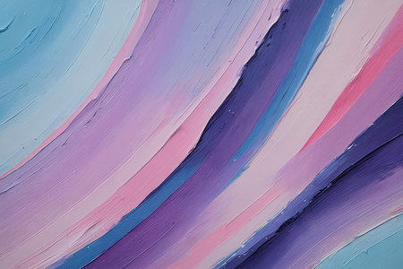 Painting close up of abstract colorful brushstrokes as background textureの写真素材