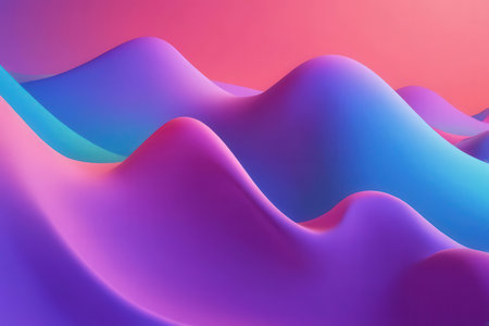 Abstract wavy background. 3d rendering, 3d illustration.の写真素材