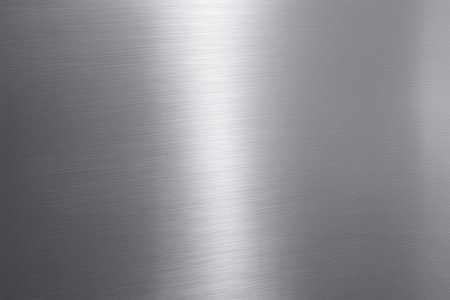Metal background or texture of brushed steel plate with reflections Iron plate and shinyの写真素材