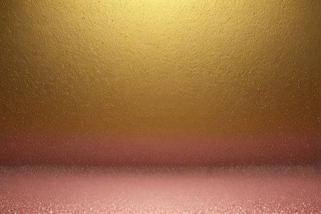 abstract gold background with bokeh defocused lights and shadowの写真素材