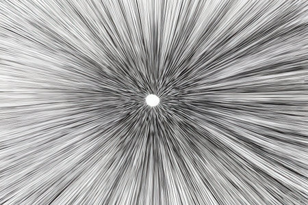 Black and white starburst background. Radial, radiating, converging lines.の写真素材