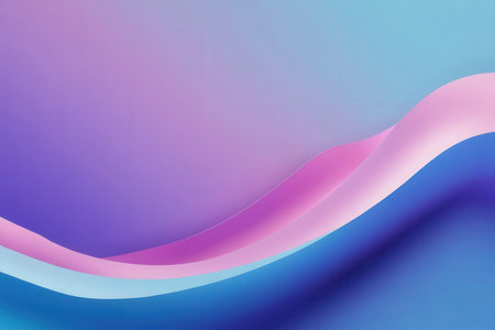 abstract background with wavy lines in pink, blue and purple colors