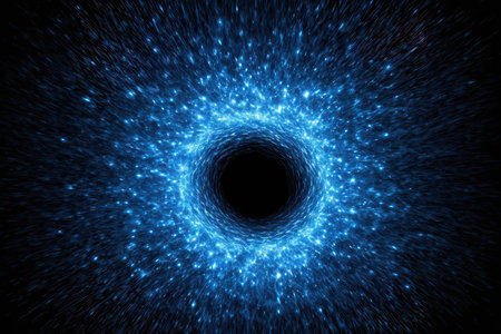 Abstract background. luminous swirling. Elegant glowing circle. Sparking particle. Space tunnel. Glossy jellyfish. Colorful ellipse. Glint sphereの写真素材