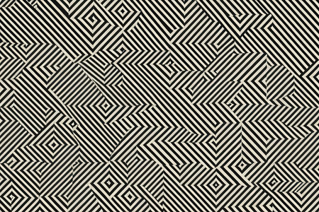 Seamless black and white zigzag pattern. Vector background.の写真素材