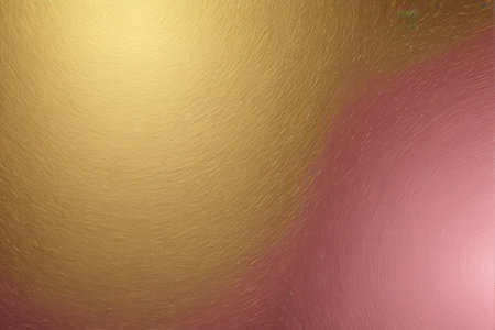 golden metal background with some shades on it and reflections on itの写真素材
