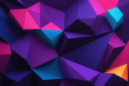 3d render, abstract geometric background, polygonal origami styleの写真素材