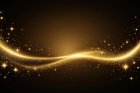 Abstract golden background with sparkles. Vector illustration. Eps 10.の写真素材
