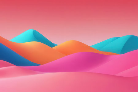 Abstract background with wavy shapes. 3d rendering, 3d illustration.の写真素材