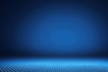Dot blue wave light screen gradient texture background. Abstract technology big data digital background. 3d rendering.の写真素材