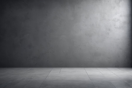 Empty room with concrete wall and floor. Mock up, 3D Renderingの写真素材