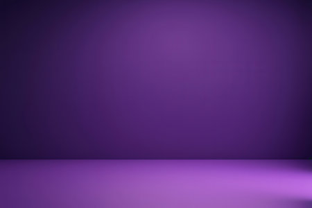 Purple room with floor and purple wall. 3d rendering.の写真素材