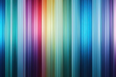 abstract background with stripes in blue, orange, purple and green colorsの写真素材