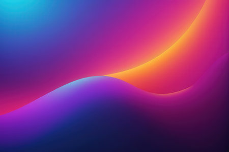 abstract background with smooth wavy lines and gradient, vector illustrationの写真素材
