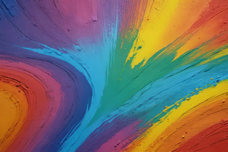 Colorful abstract painted background. Oil paint on canvas. Texture.の写真素材