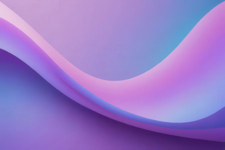 Abstract background with wavy lines in violet and pink colors. Vector illustration.の写真素材