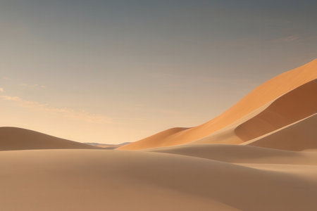Sand dunes in the Sahara desert, Morocco, Africa. Sunsetの写真素材