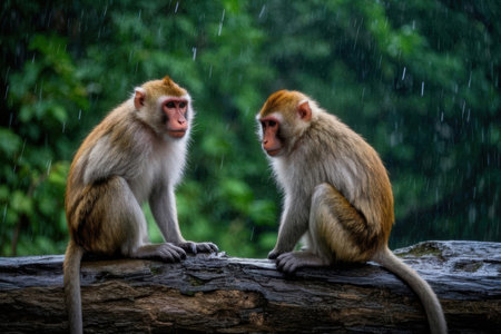 Monkey in the rain, monkey in the rain, monkey in the rainの素材