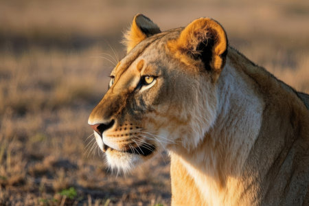 Lioness in the Okavango Delta - Moremi National Park in Botswanaの素材