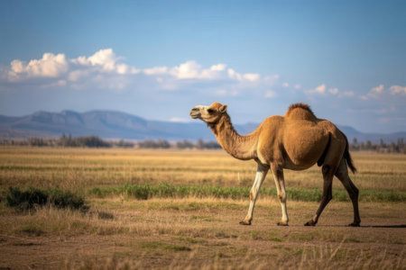 Bactrian camel (Camelus bactrianus).の素材
