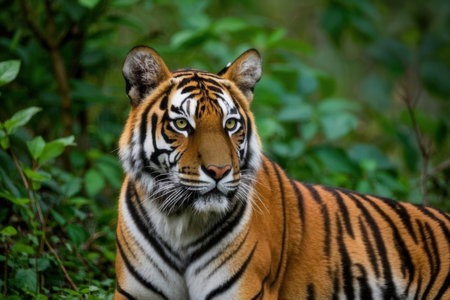 Sumatran tiger in the forest, Sumatra National Park, Indonesiaの素材