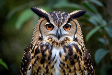Close up of an eagle owl in a natural habitat in Costa Ricaの素材