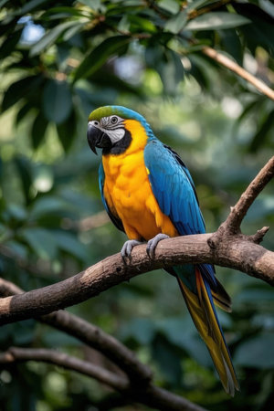 Blue-and-yellow macaw (Ara ararauna)の素材