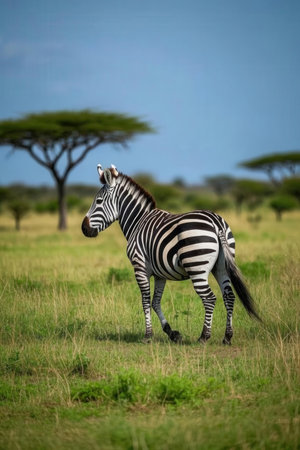 Plains zebra (Equus quagga) in Serengeti National Park, Tanzaniaの素材