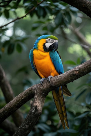 Blue-and-yellow macaw (Ara ararauna)の素材