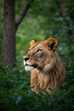 Lion (Panthera leo) in the wildの素材