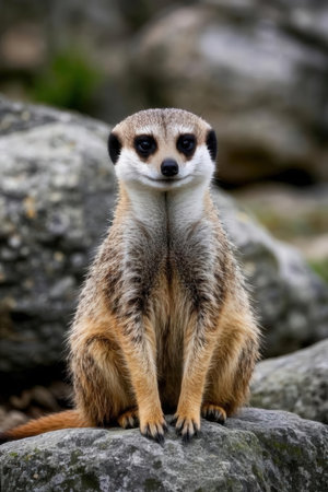 Meerkat or Suricate (Suricata suricatta)の素材