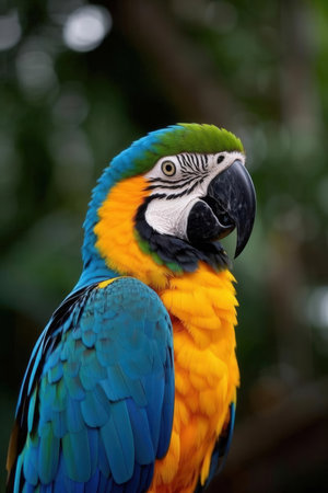 Beautiful Scarlet Macaw (Ara ararauna) in the natureの素材