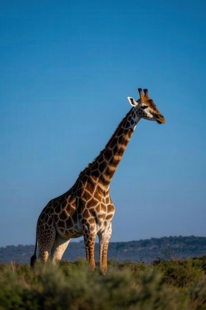Giraffe in the Okavango Delta - Moremi National Park in Botswanaの素材