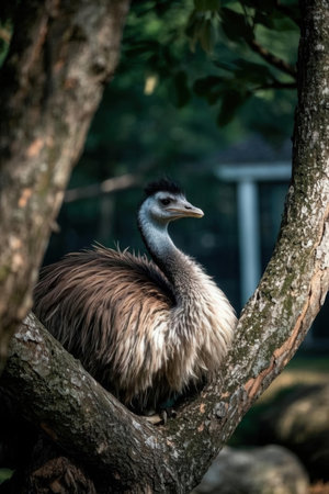 Emu bird in the nature, Thailand. (Rhea americana)の素材