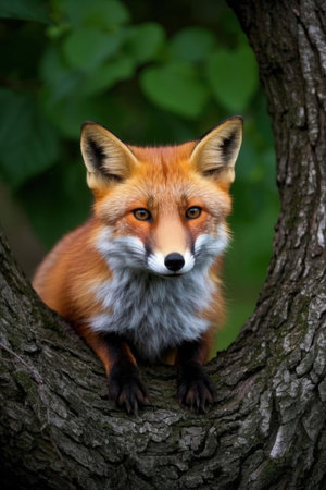 Close up of a red fox (Vulpes vulpes)の素材