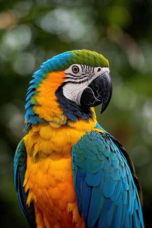 Blue-and-yellow macaw (Ara ararauna)の素材