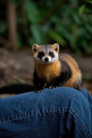 Fur-Tailed Marten (Martes martes)の素材