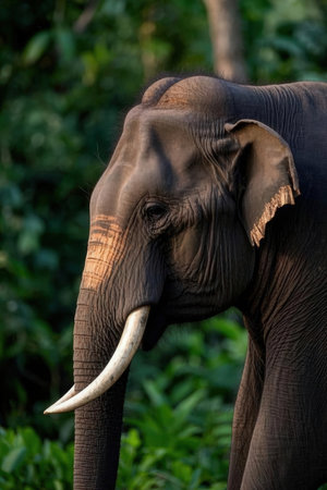 Asian elephant in Chiang Mai, Thailand. This is the largest elephant in Thailand.の素材