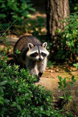 Raccoon - Procyon lotor - also known as the common raccoonの素材