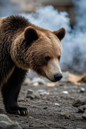 Grizzly bear (Ursus arctos)の素材