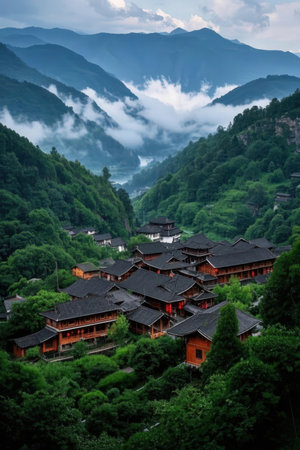 Mountain landscape in the south korea,Donggyo\\"\"\""の素材
