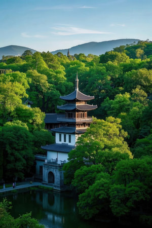 Jiuzhaigou Pagoda in Nanchang, Chinaの素材