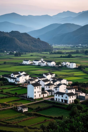 Landscape of the countryside in Yunnan, China. Yunnan is one of the oldest cities in China.の素材