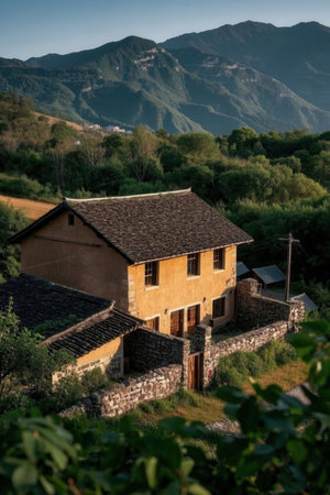 Old house in the mountains. Tuscany, Italy, Europeの素材