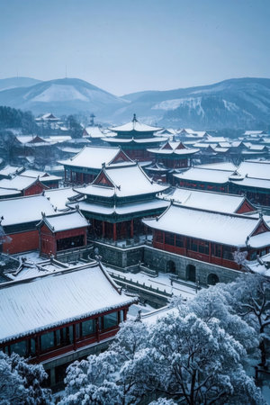 Beautiful winter landscape in south korea,Dongdeokgung Palaceの素材