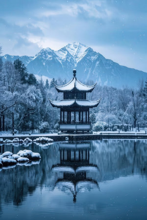 Beautiful winter landscape in South Korea,Chengdu\\"\"\""の素材