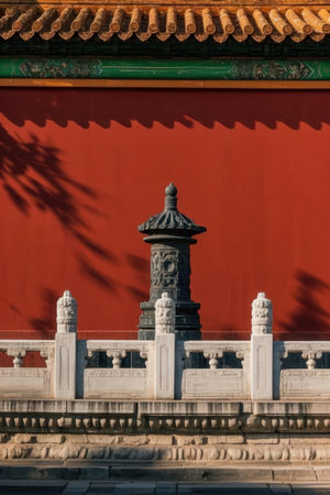 Chinese classical architecture in Forbidden City, Beijing, China. UNESCO World Heritage Site.の素材