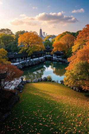 Autumn scenery of Changdeokgung Palace in Seoul, South Koreaの素材